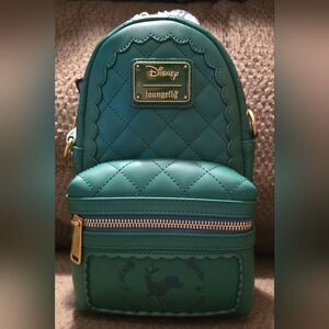 **NEW** Loungefly Bambi Green Quilted Backpack
